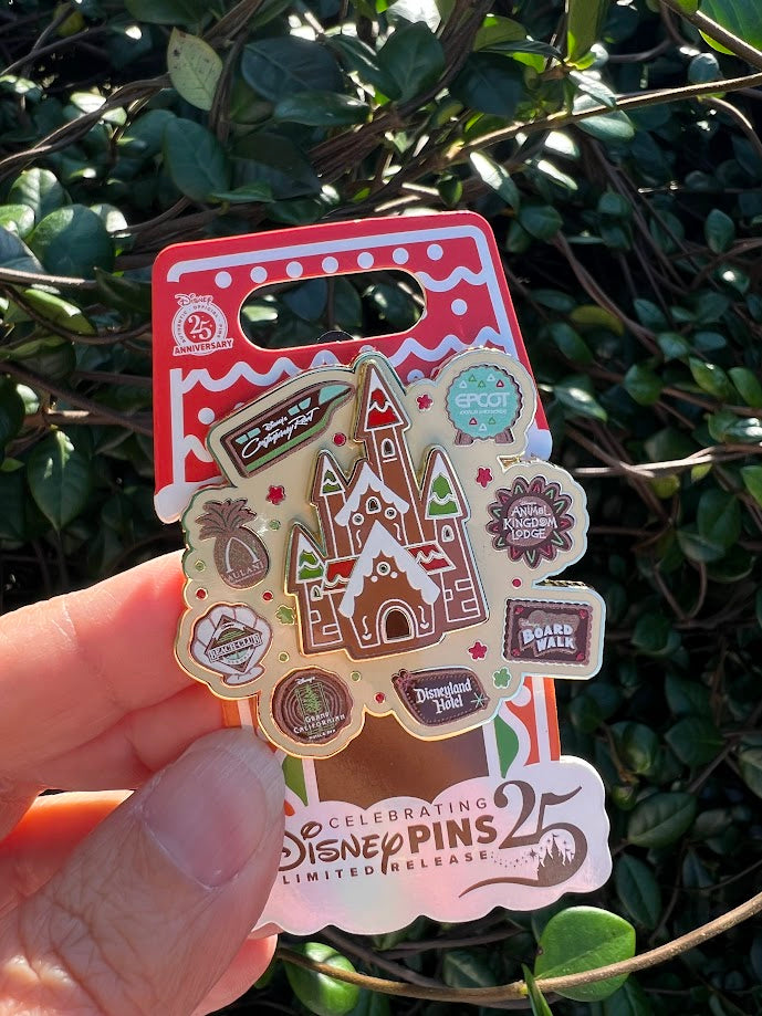2025 Gingerbread Logo Limited Release Disney Pin