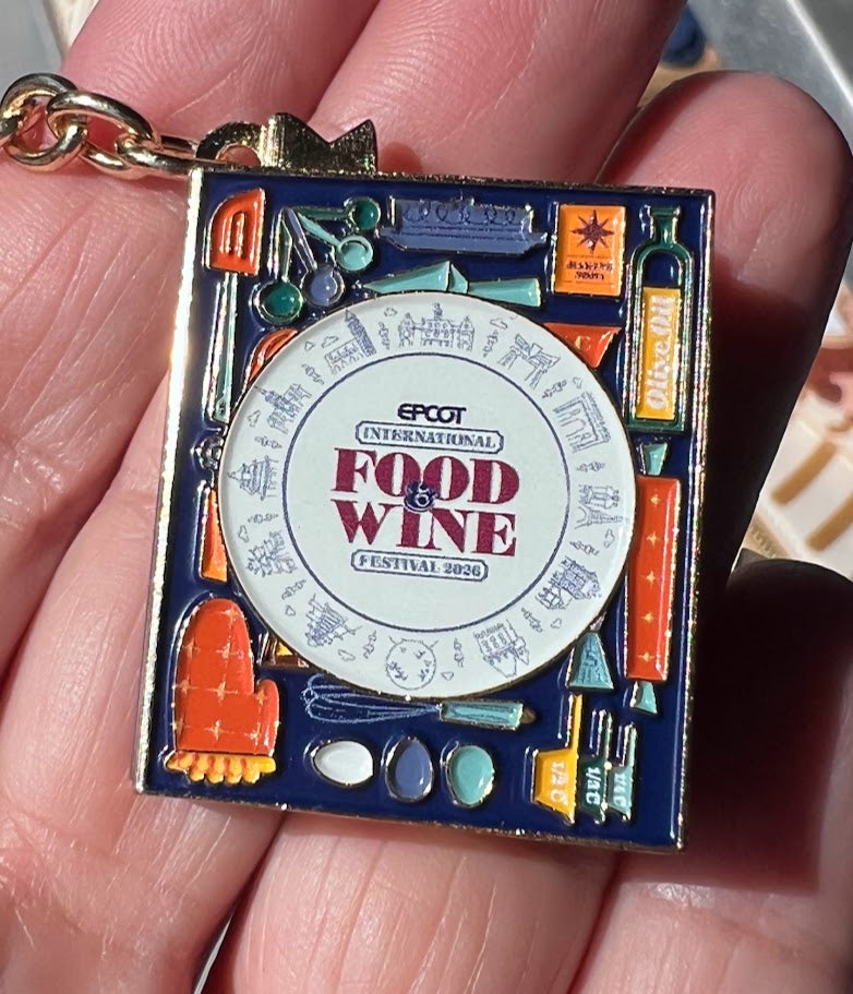 2026 Epcot Food & Wine Festival Recipe Book Bag Clip