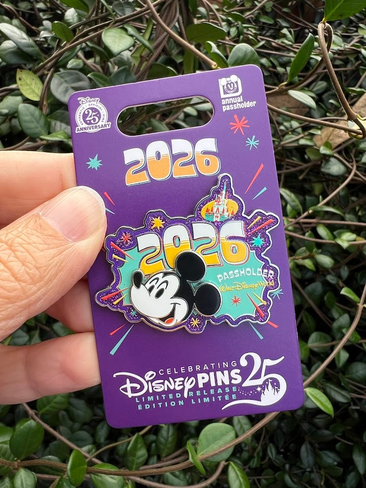 2026 Mickey Mouse Walt Disney World Passholder Limited Release Disney Pin
