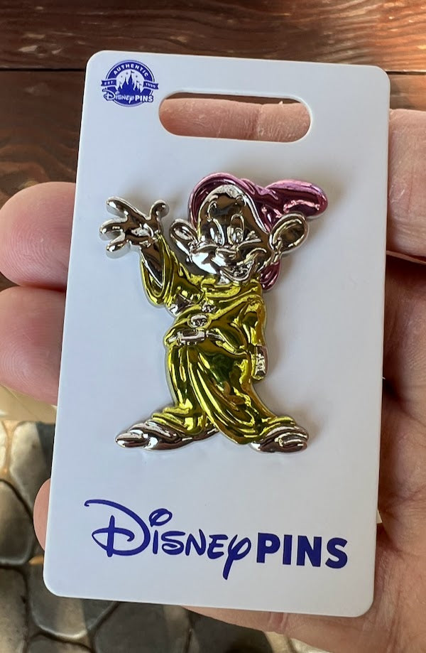 Dopey 3D Sculpted Metallic Disney Pin