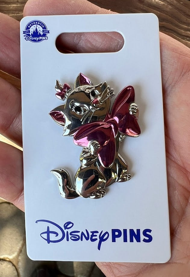 Marie Aristocats 3D Sculpted Metallic Disney Pin