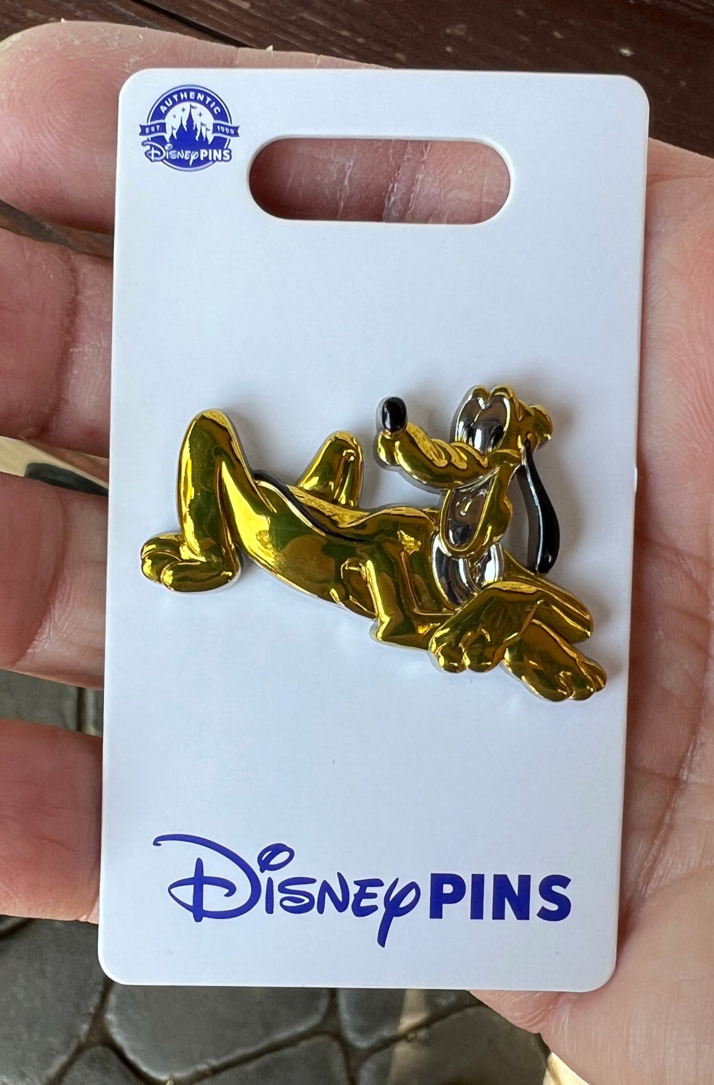 Pluto 3D Sculpted Metallic Disney Pin