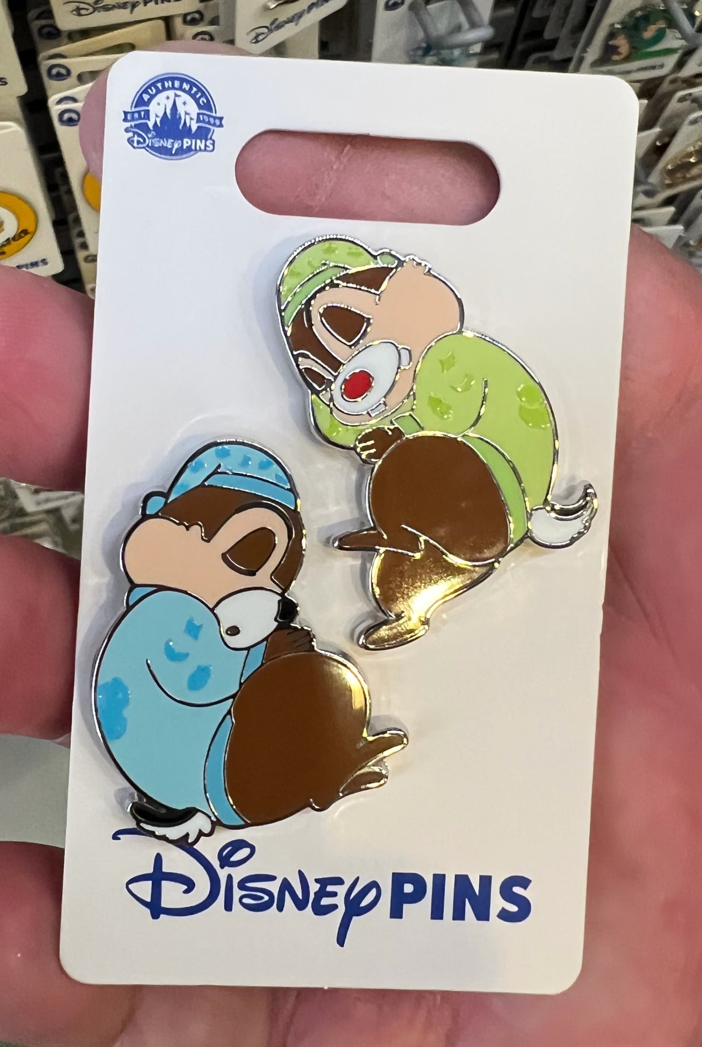 Chip & Dale Sleeping Disney Pin Set