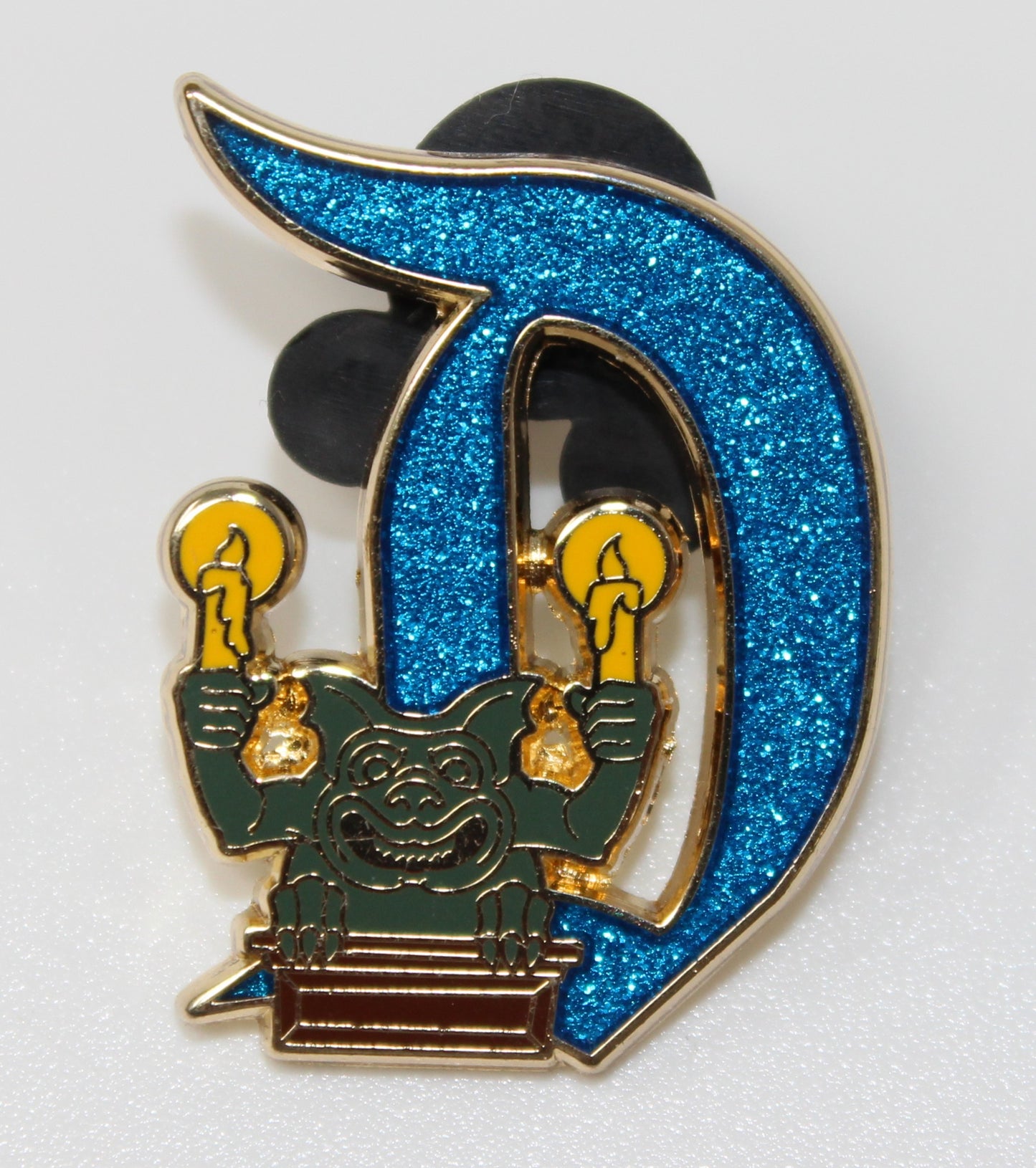 Haunted Mansion Gargoyle Key to Disneyland Glitter Gold Variant Disney Pin