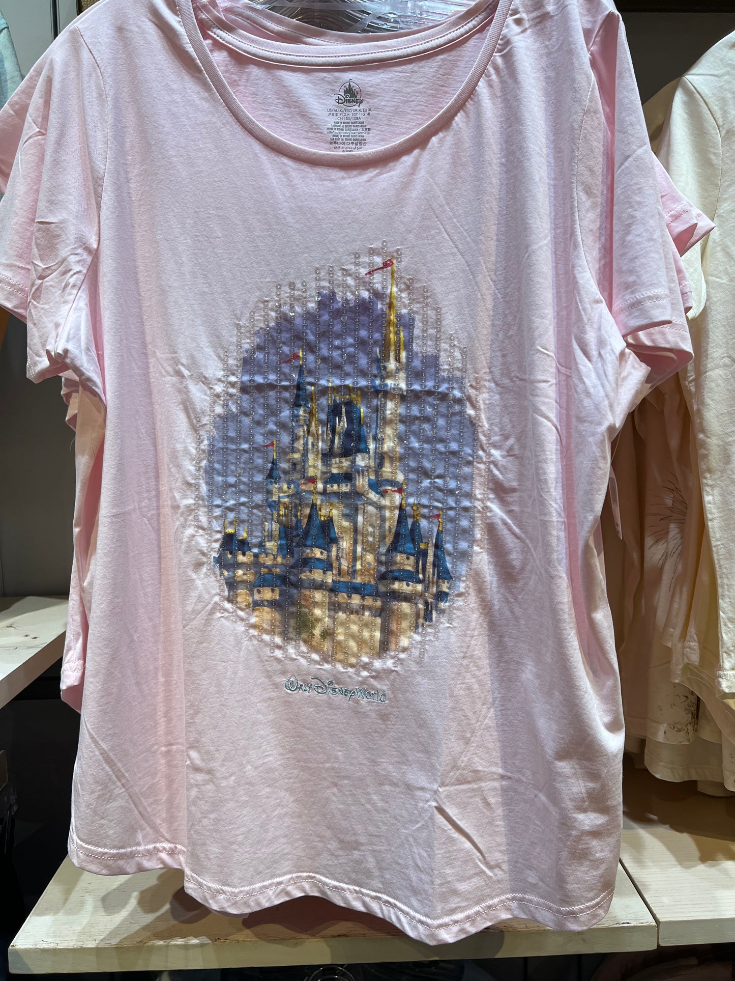 Sequin Cinderella Castle Walt Disney World Adult T-Shirt