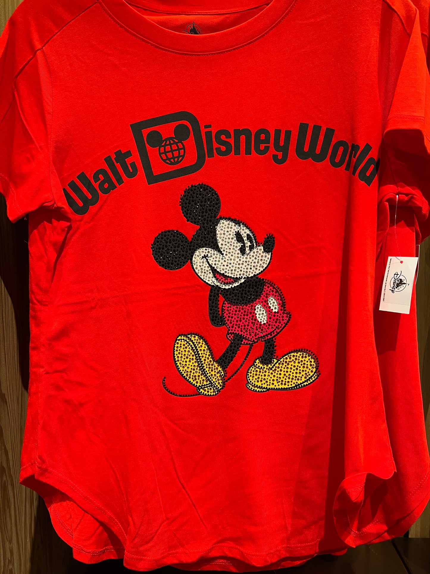 Rhinestone Mickey Mouse Adult T-Shirt