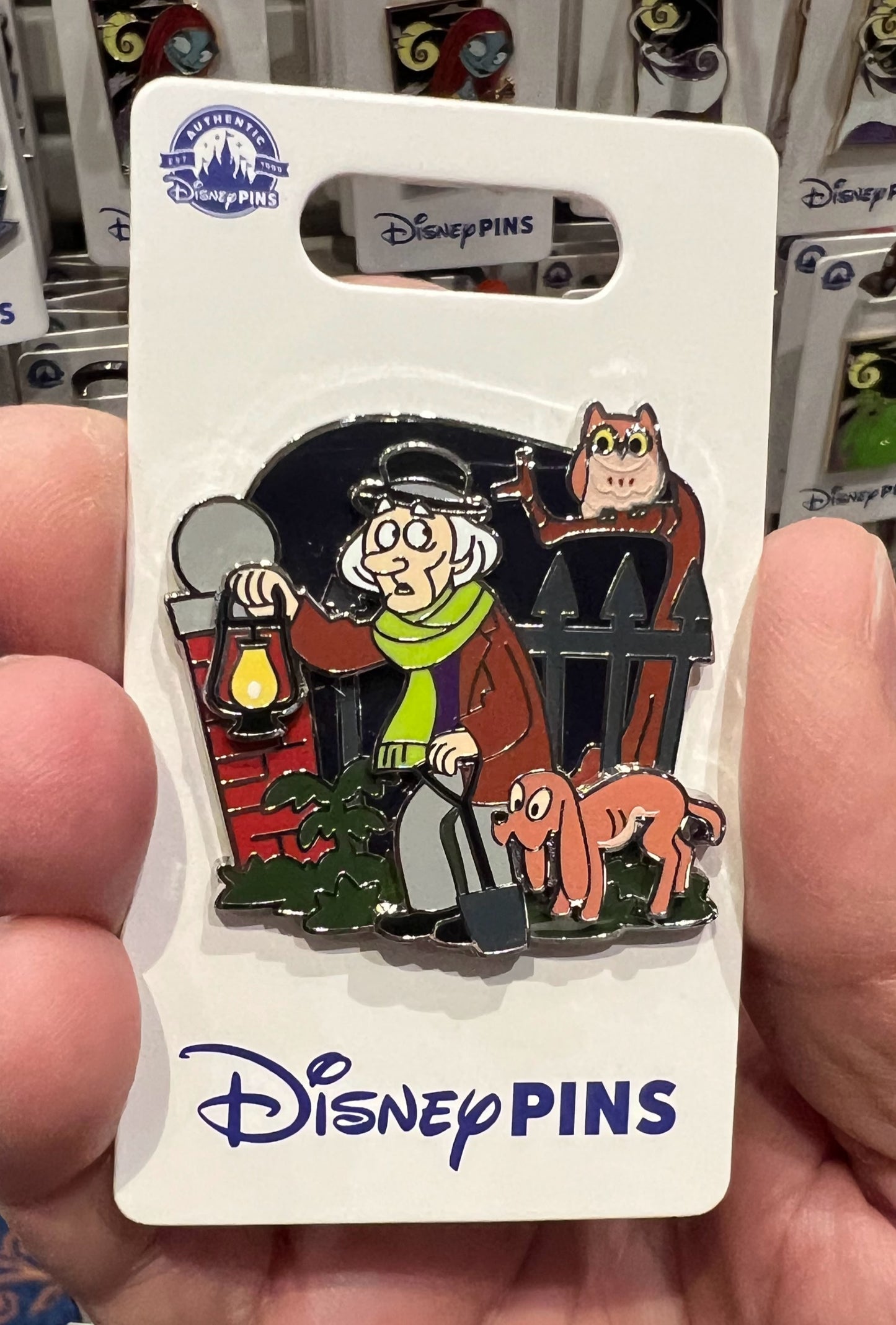 Haunted Mansion Caretaker & Dog Disney Pin
