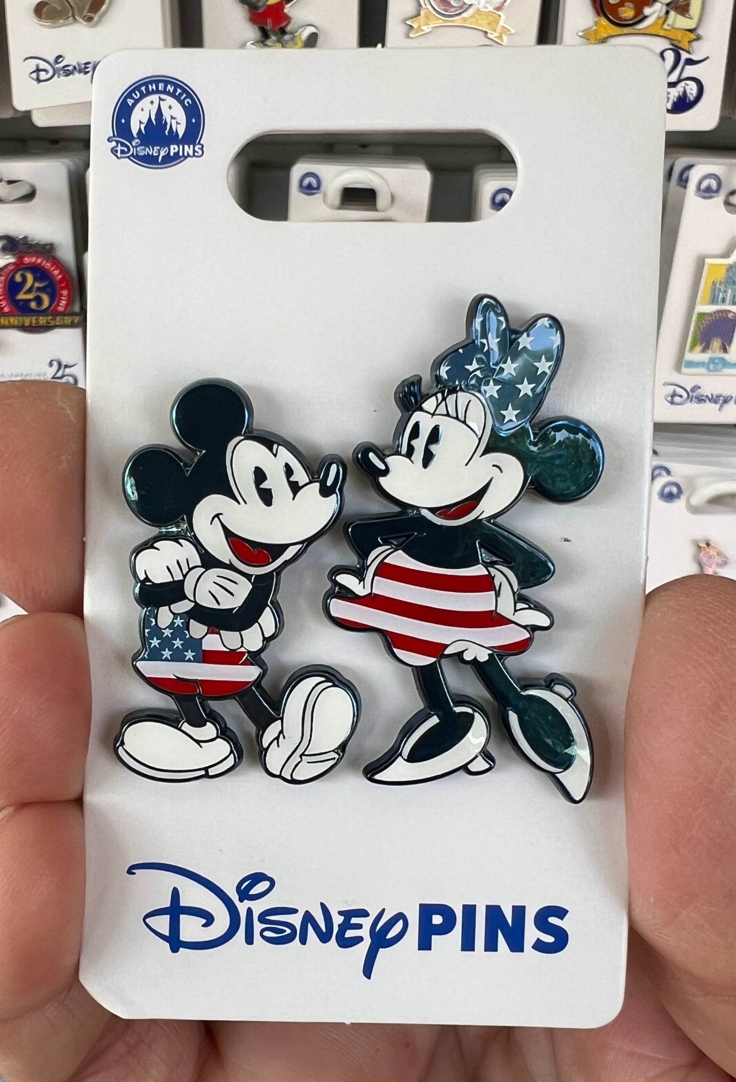 Mickey & Minnie Mouse Americana Disney Pin Set