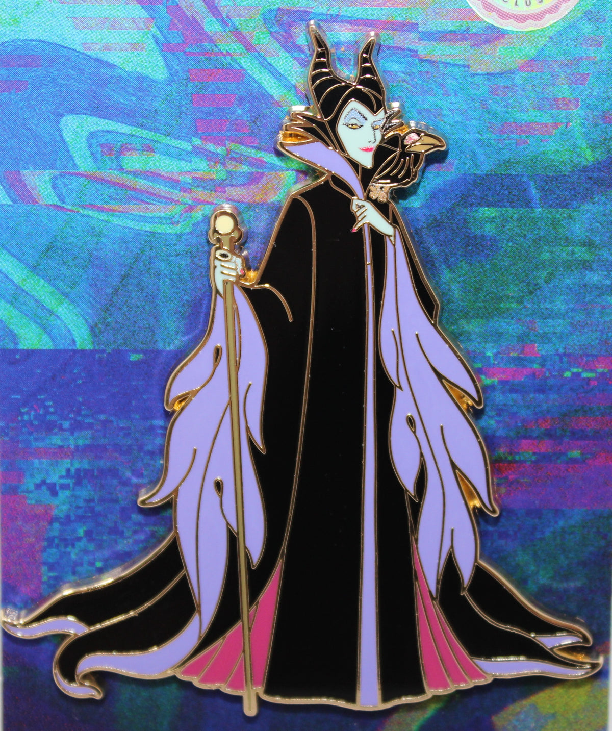 Maleficent & Diablo Pink a la Mode Disney Pin