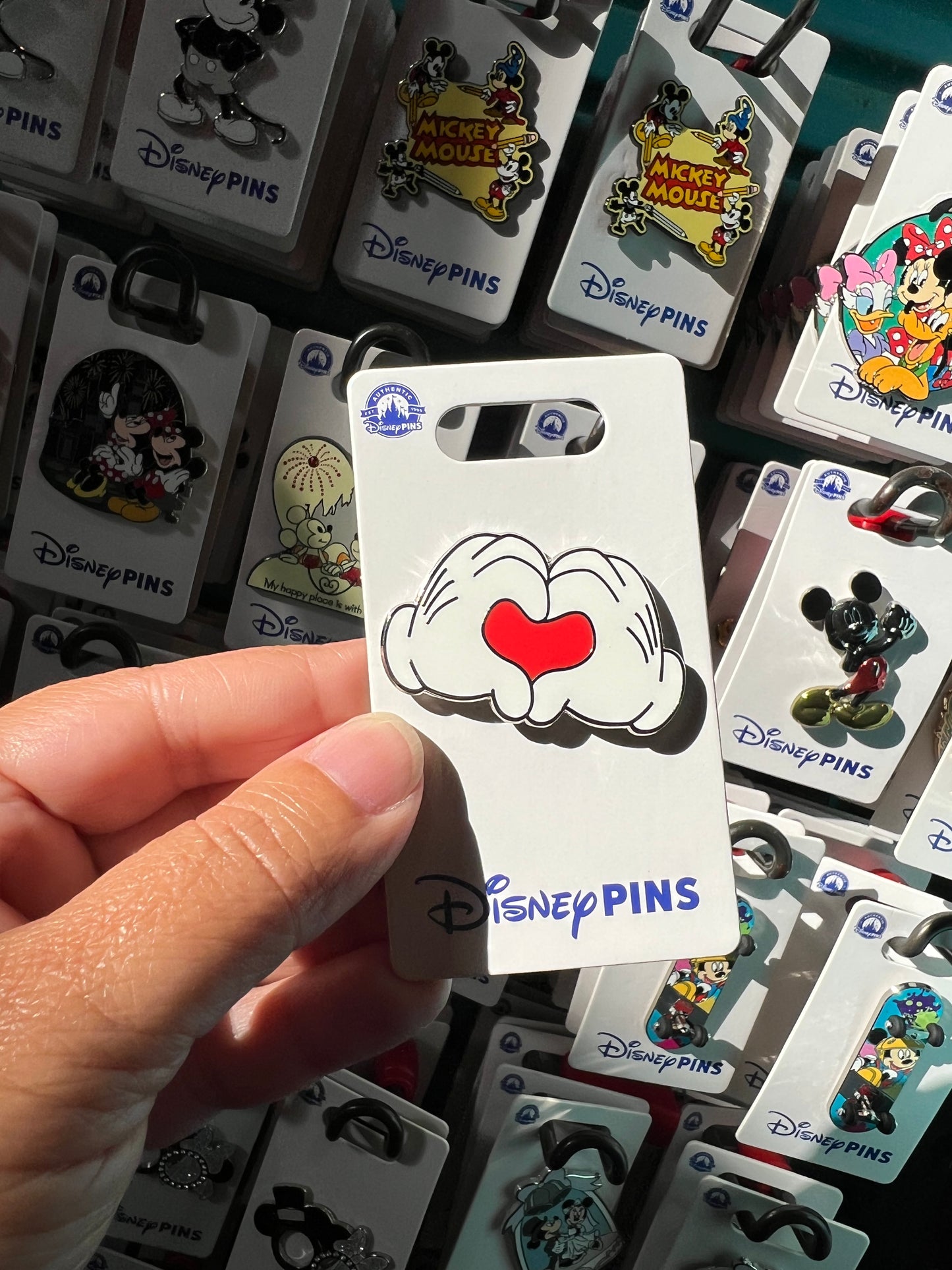 Mickey Mouse Heart Hands Disney Pin