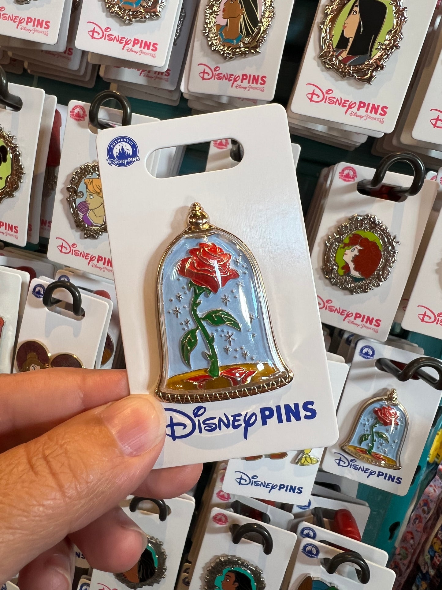 Beauty and the Beast Enchanted Rose Disney Pin