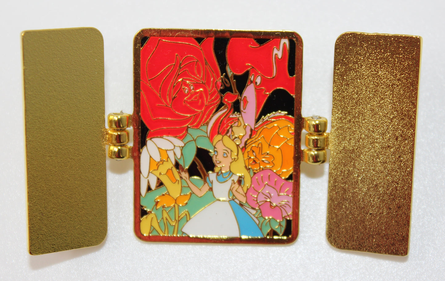 Alice & Golden Afternoon Flowers Hinged Cards Mystery Loungefly Pin
