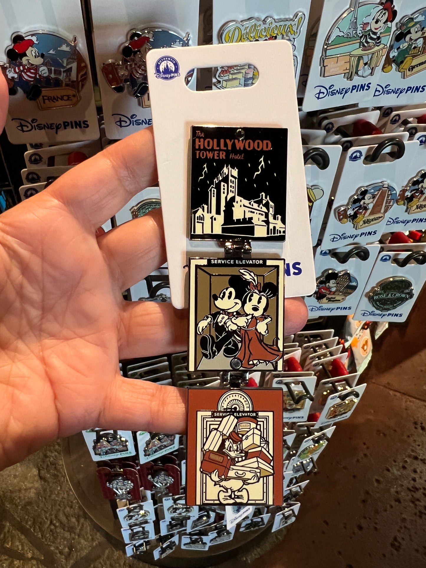 Tower of Terror Fold Out Disney Pin