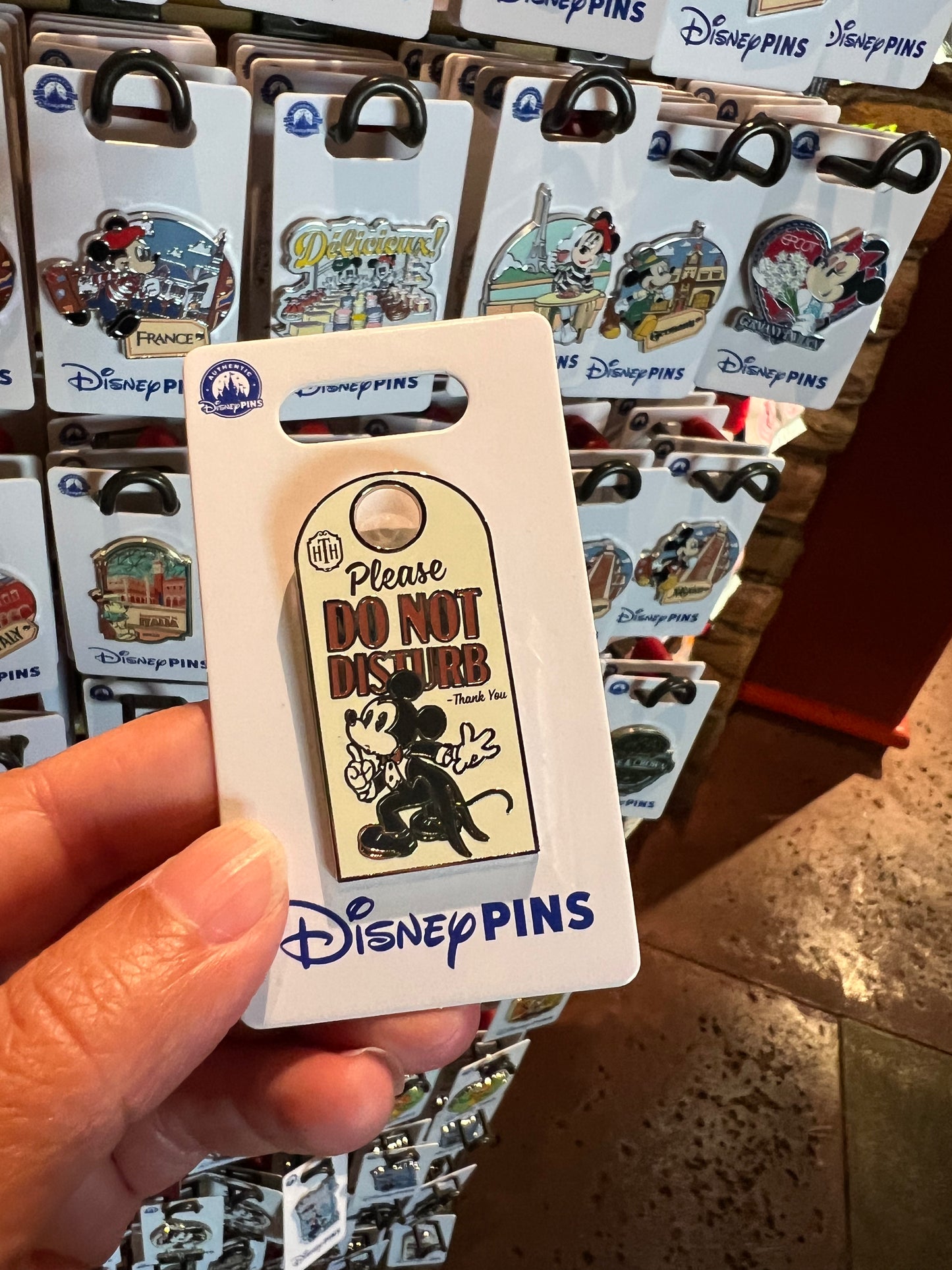 Mickey Mouse Do Not Disturb Tower of Terror Disney Pin