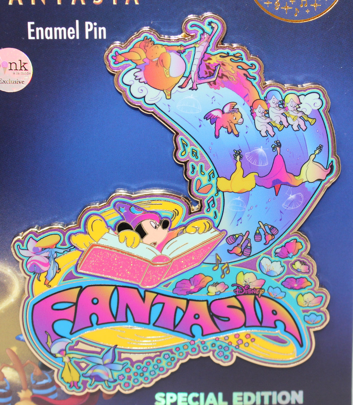 Fantasia 85th Anniversary Pink a la Mode Jumbo Disney Pin