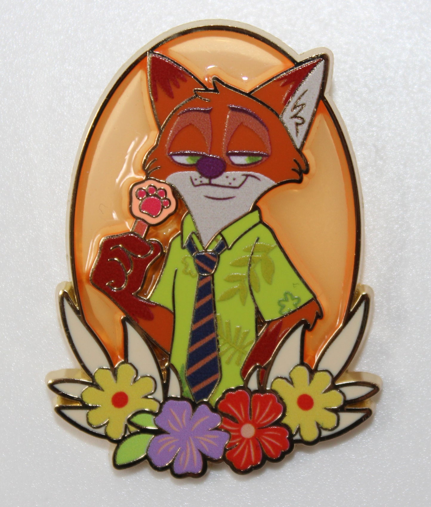 Nick Wilde Zootopia Flower Frames Mystery BoxLunch Pin