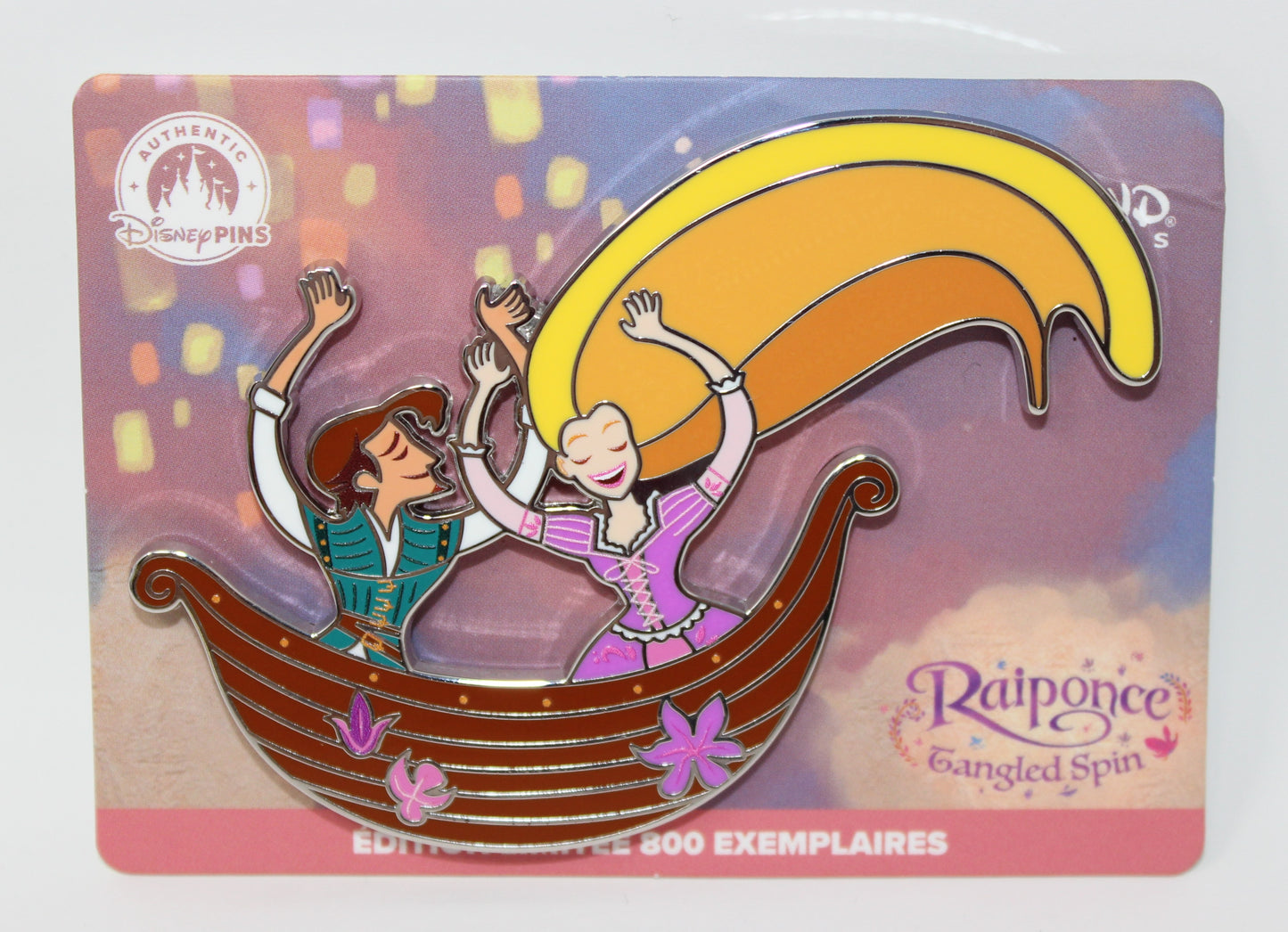 Rapunzel & Flynn Raiponce Tangled Spin Disneyland Paris Disney Pin