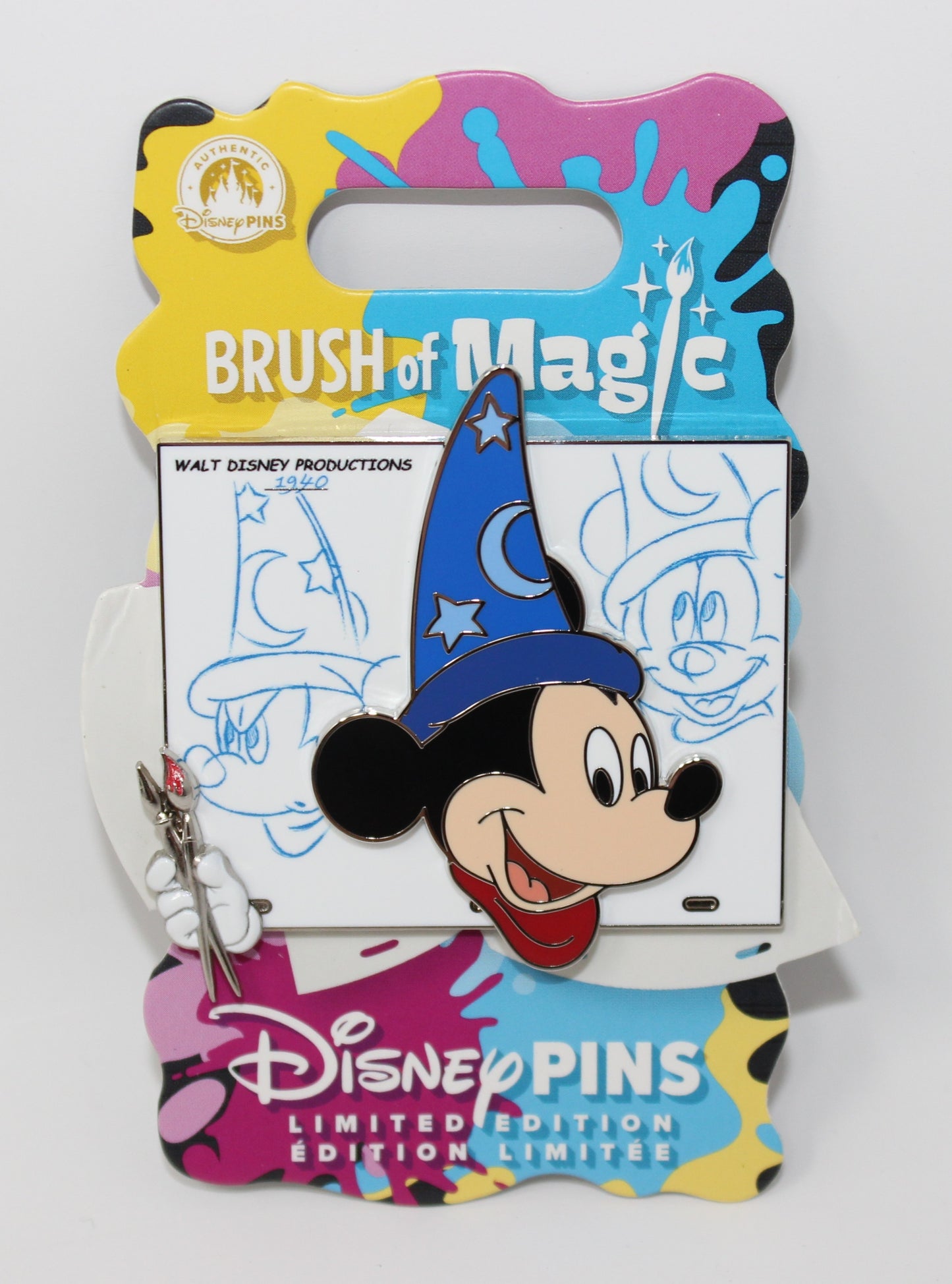 Sorcerer Mickey Brush of Magic Limited Edition Disney Pin