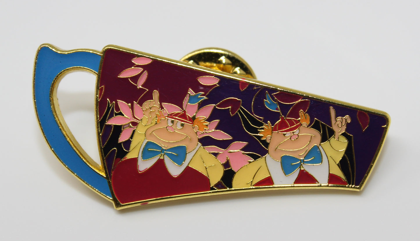 Tweedledee & Tweedledum Teacup Alice in Wonderland Teacup Mystery Loungefly Pin