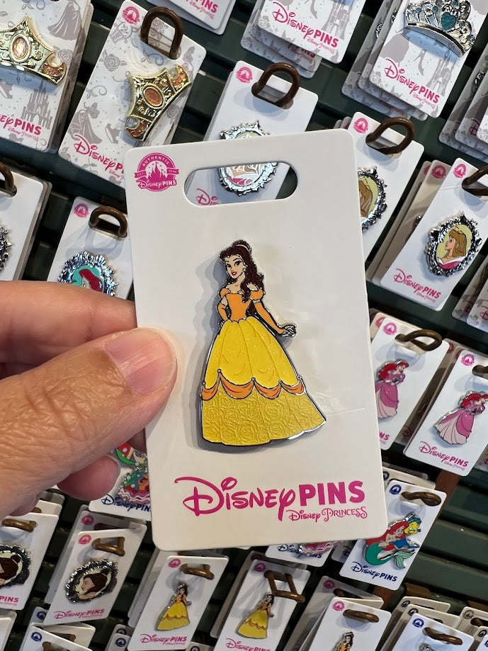 Belle Glitter Dress Disney Pin