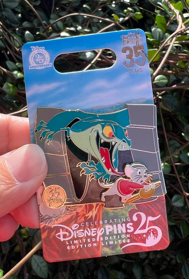 Bernard & Joanna Rescuers Down Under 35th Anniversary Limited Edition Disney Pin
