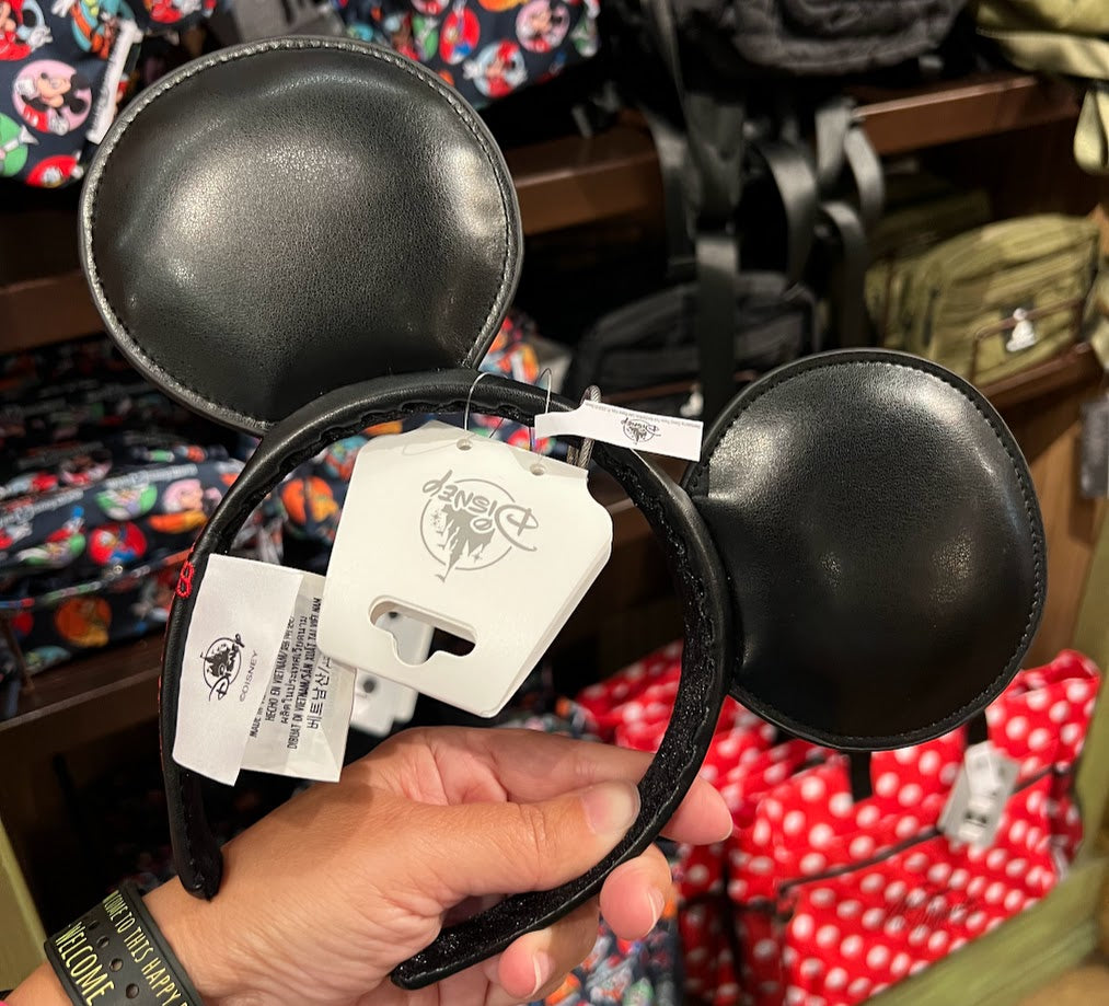Black Mickey Mouse Autograph Ears Headband