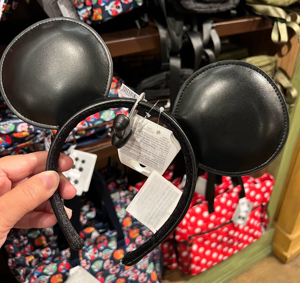 Black Mickey Mouse Autograph Ears Headband
