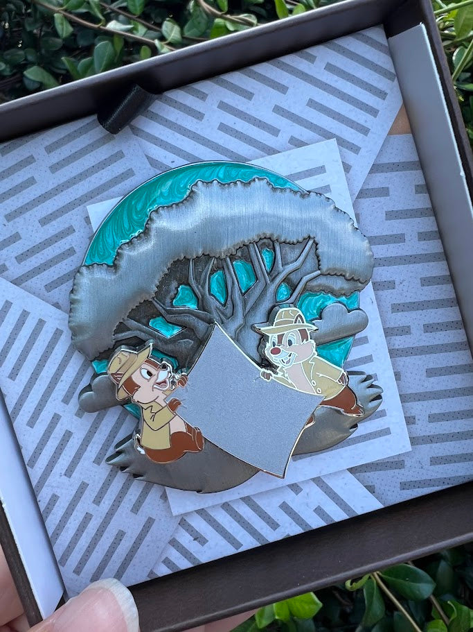 Chip & Dale Daring Detectives Limited Edition Mini Jumbo Disney Pin