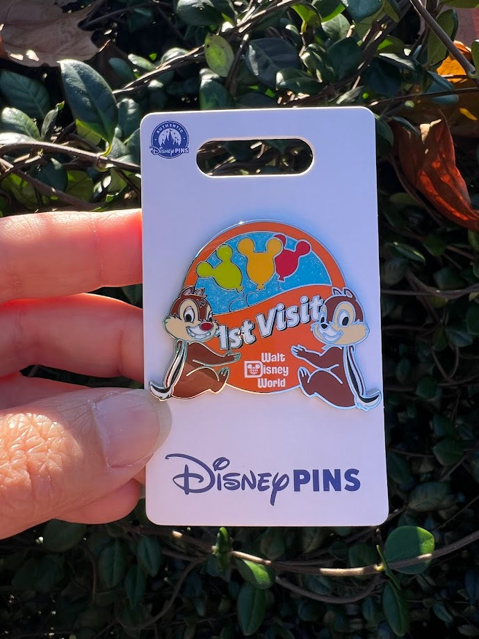 Chip & Dale Walt Disney World First Visit Disney Pin