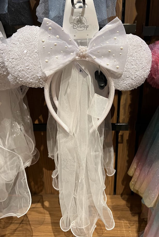 Cinderella Bride Minnie Mouse Ears Headband