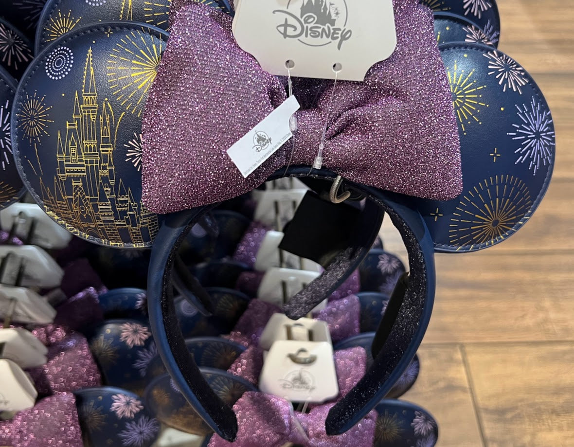 Cinderella Castle & Fireworks Minnie Mouse Ears Headband