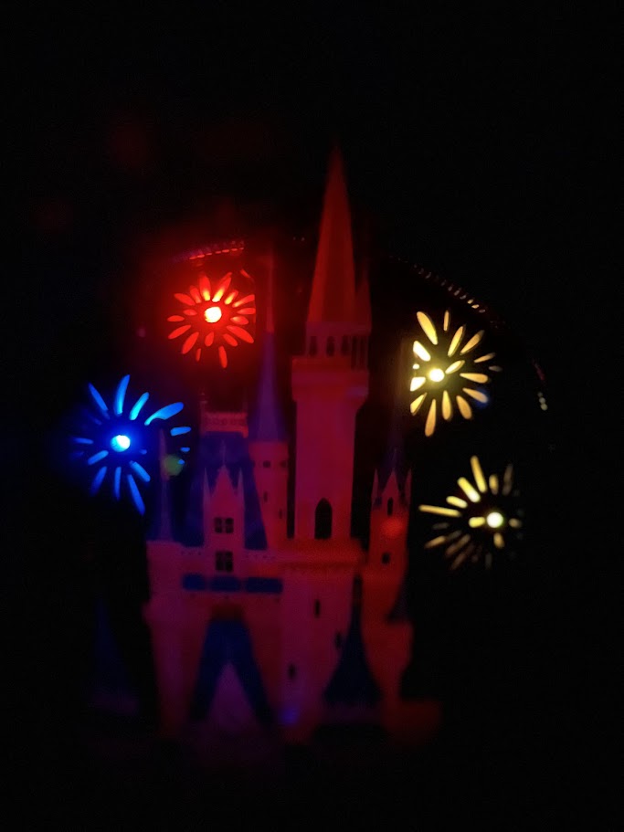 Cinderella Castle Fireworks Light-Up Loungefly Mini Backpack