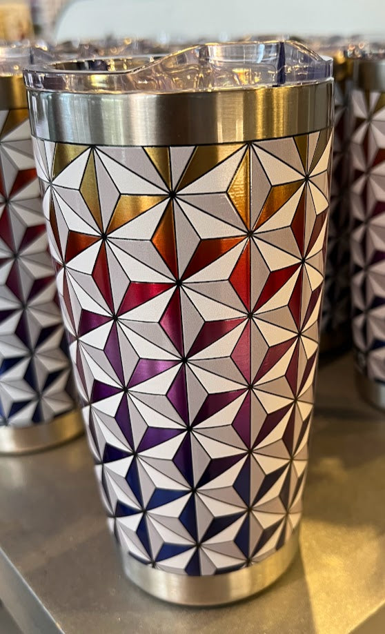 Colorful Spaceship Earth Metal Tumbler