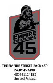 Darth Vader The Empire Strikes Back 45th Anniversary Limited Release Disney Pin