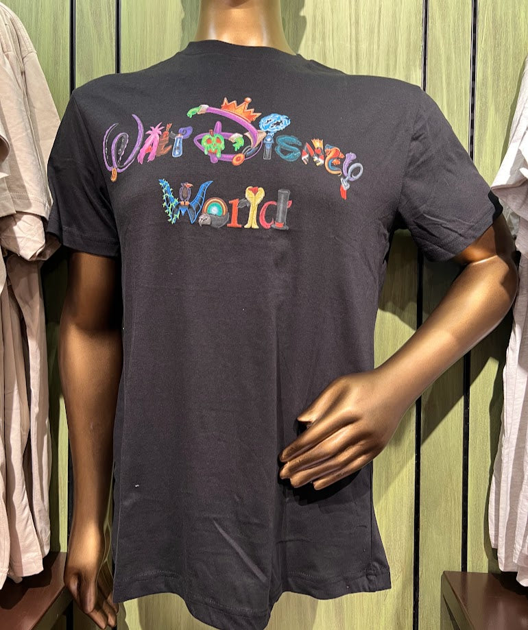 Disney Villains Letters Walt Disney World Adult T-Shirt
