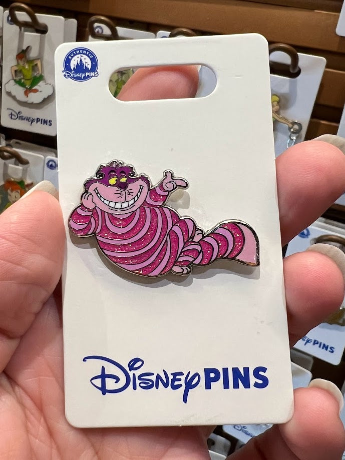 Glitter Cheshire Cat Alice in Wonderland Disney Pin