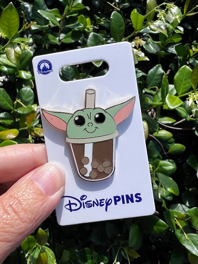 Grogu Bubble Drink Star Wars Disney Pin