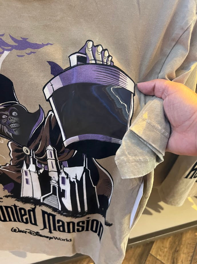Hatbox Ghost Haunted Mansion Walt Disney World Adult T-Shirt