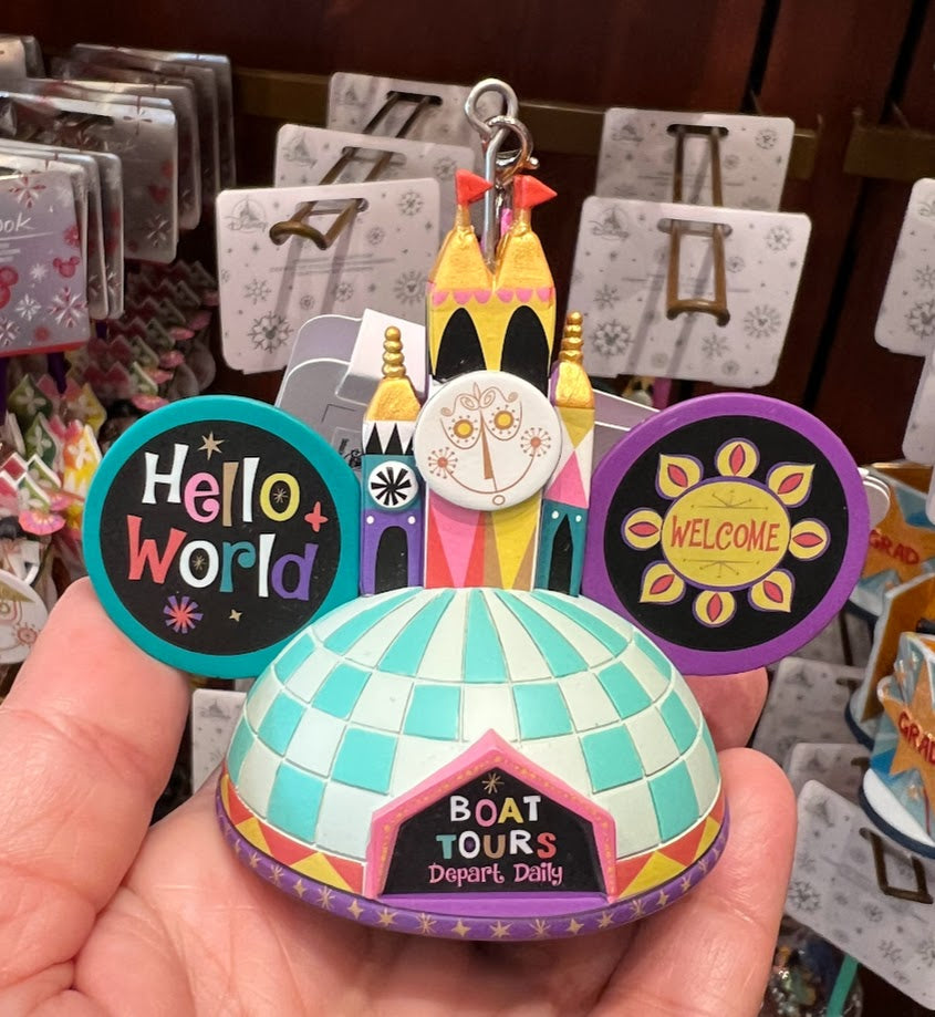 It's a Small World Mickey Ear Hat Ornament
