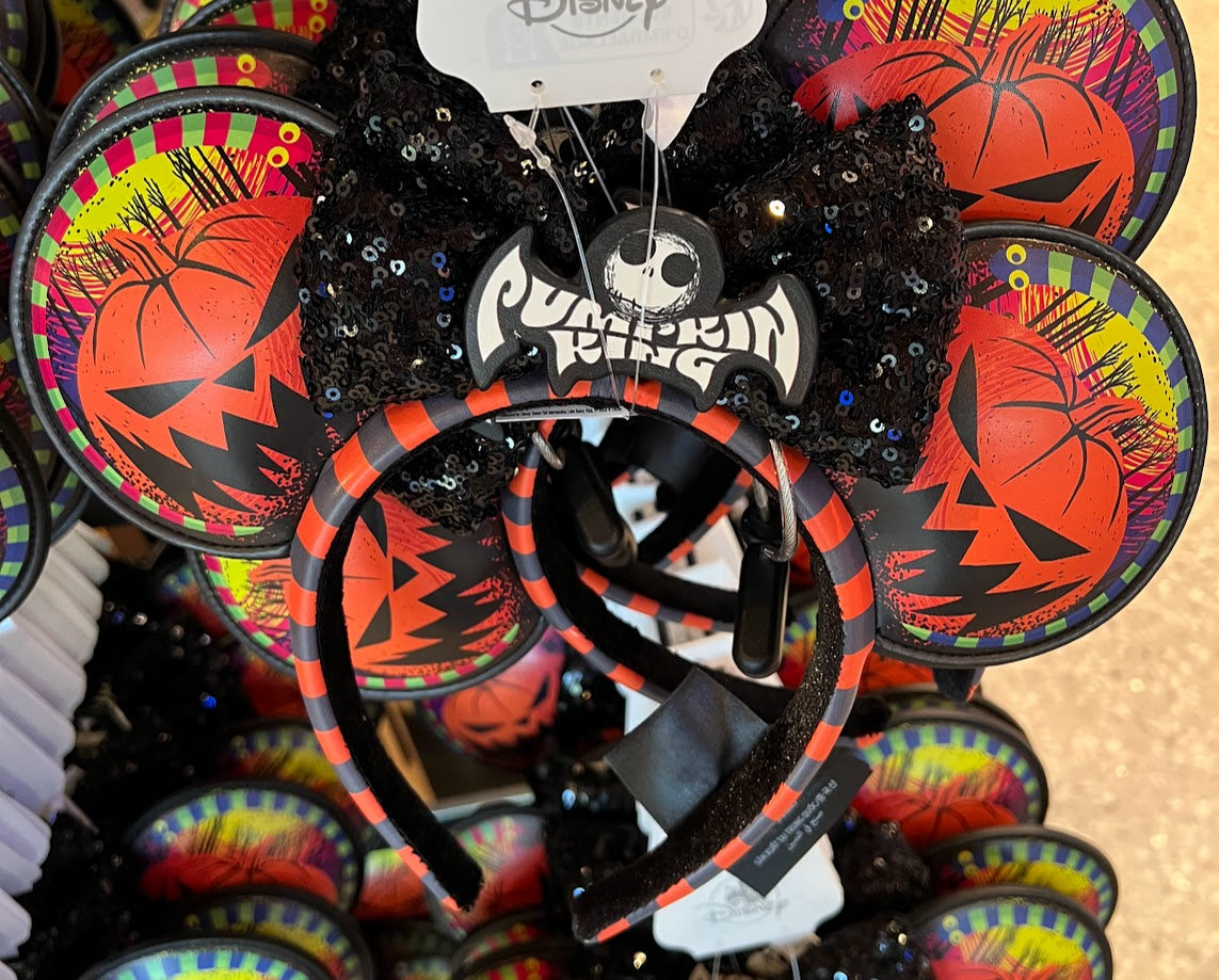 Jack Skellington Pumpkin King Minnie Mouse Ears Headband