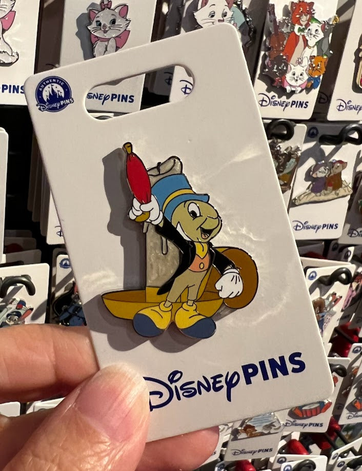 Jiminy Cricket with Candle Disney Pin