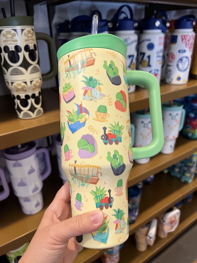 Magic Kingdom Ride Vehicles Planters Metal Tumbler 40 oz.