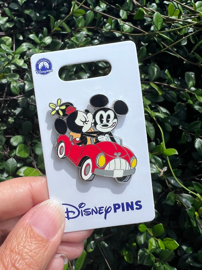 Mickey & Minnie in a Red Car Disney Pin