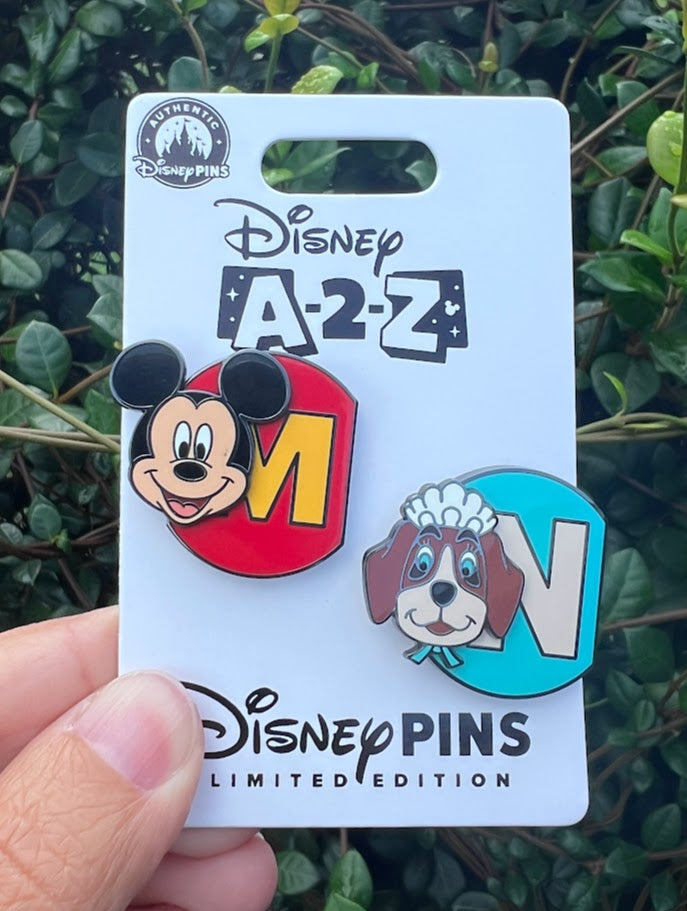 Mickey Mouse & Nana A-2-Z Disney Pin Set