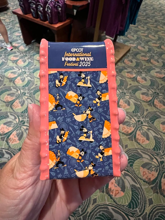 Mickey & Friends 2025 Epcot Food & Wine Festival Trash Can Salt Pepper Shaker