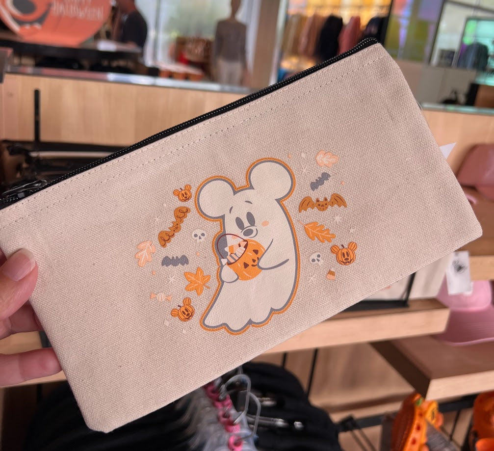 Mickey Ghost Halloween Zippered Pouch