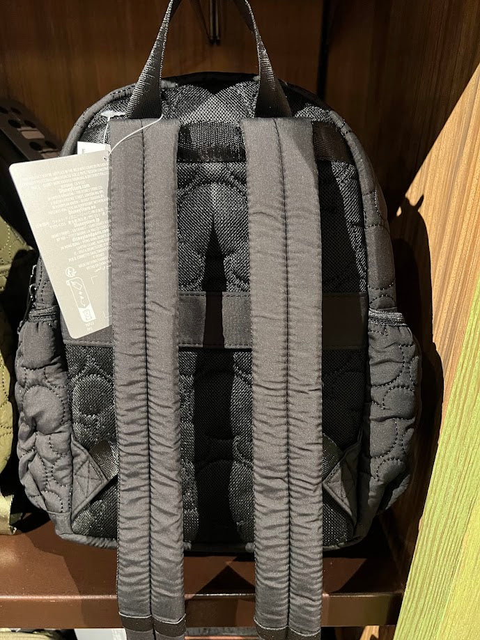 Black Mickey Mouse Walt Disney World Quilted Mini Backpack