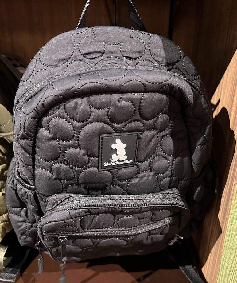 Black Mickey Mouse Walt Disney World Quilted Mini Backpack