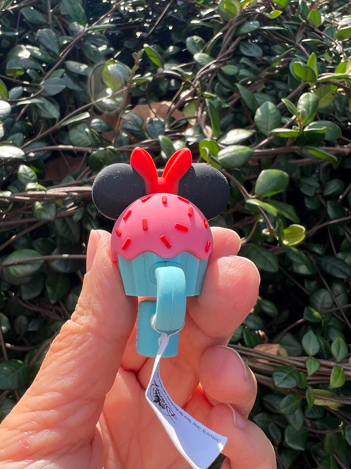 Minnie Mouse Cupcake Disney Parks Straw Topper