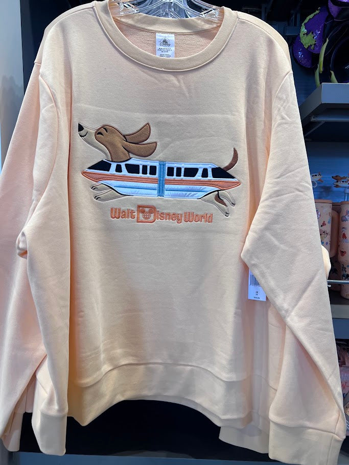 Monorail Dachshund Halloween Walt Disney World Adult Sweatshirt